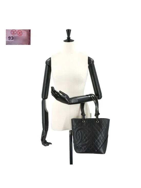 Chanel Cambon Line Tote Calfskin Black Silver - Picture 10 of 10